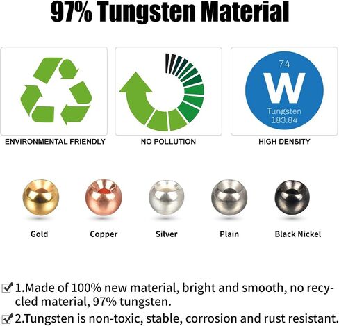 Tungsten Beads for Fly Tying 50PCS Tungsten Cyclops Beads for Bass Fishing in Kuwait