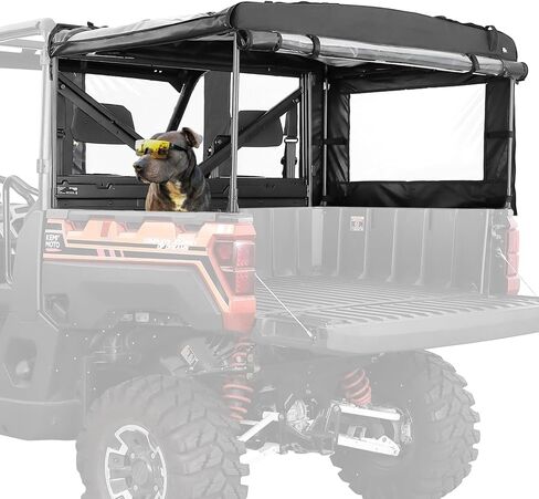 حامل غطاء سرير KEMIMOTO UTV الناعم متوافق مع Polaris Ranger 570 / XP 900/1000 / XP 1000 / Crew XP 1000 2013-2024 ملحقات غطاء قماش علوي للتخييم الخلفي in Kuwait
