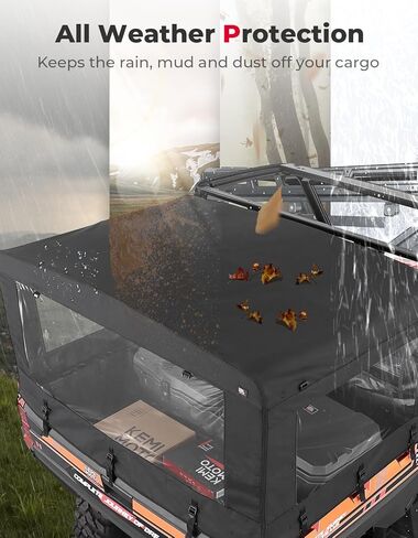 حامل غطاء سرير KEMIMOTO UTV الناعم متوافق مع Polaris Ranger 570 / XP 900/1000 / XP 1000 / Crew XP 1000 2013-2024 ملحقات غطاء قماش علوي للتخييم الخلفي in Kuwait