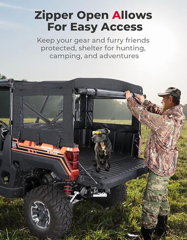 حامل غطاء سرير KEMIMOTO UTV الناعم متوافق مع Polaris Ranger 570 / XP 900/1000 / XP 1000 / Crew XP 1000 2013-2024 ملحقات غطاء قماش علوي للتخييم الخلفي in Kuwait