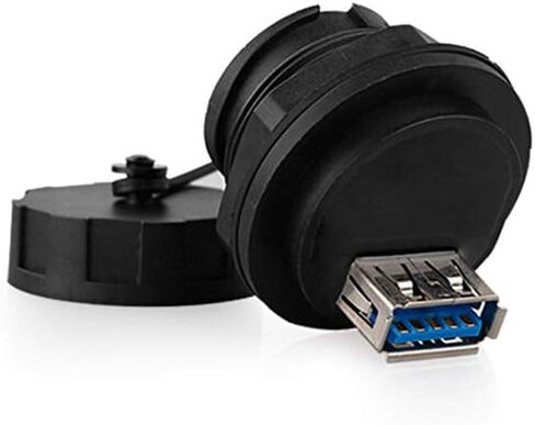 CNLINKO YU Series USB2.0 Panel Mount Socket IP67 Waterproof USB Socket Female Panel Mount Socket in Saudi Arabia
