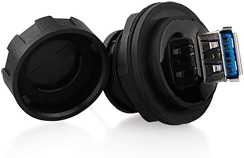 CNLINKO YU Series USB2.0 Panel Mount Socket IP67 Waterproof USB Socket Female Panel Mount Socket in Saudi Arabia
