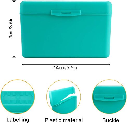 Index Card Holder 3x5, Index Card File Box, Flash Card Study Card Storage Organizer, 3x5 Blank Note Cards Box, NoteCard Flashcards Holder 4 Packs, 350 Plastic Capacity Box, Assorted Color in Saudi Arabia