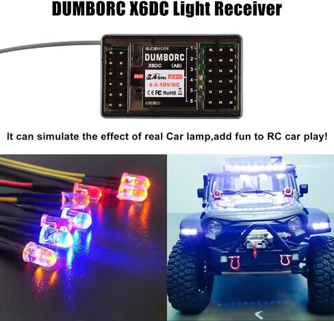 DUMBORC RC Car LED Lamp Flashing Lights for RC Racing Car Truck Crawler in Kuwait