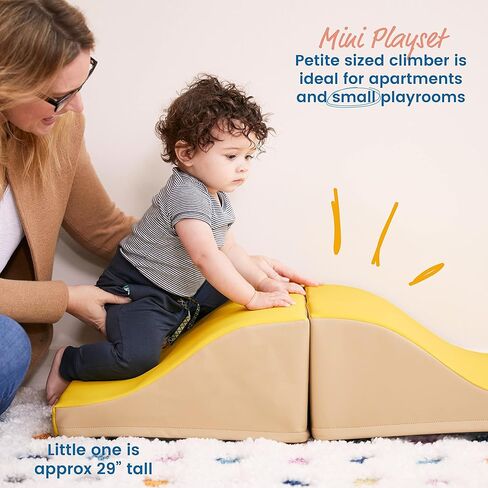 ECR4Kids SoftZone Junior Mix n 'Match Slide، مجموعة لعب للمبتدئين، أصفر، عبوتان in Saudi Arabia