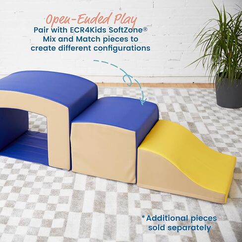 ECR4Kids SoftZone Junior Mix n 'Match Slide، مجموعة لعب للمبتدئين، أصفر، عبوتان in Saudi Arabia