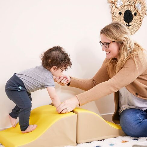 ECR4Kids SoftZone Junior Mix n 'Match Slide، مجموعة لعب للمبتدئين، أصفر، عبوتان in Saudi Arabia