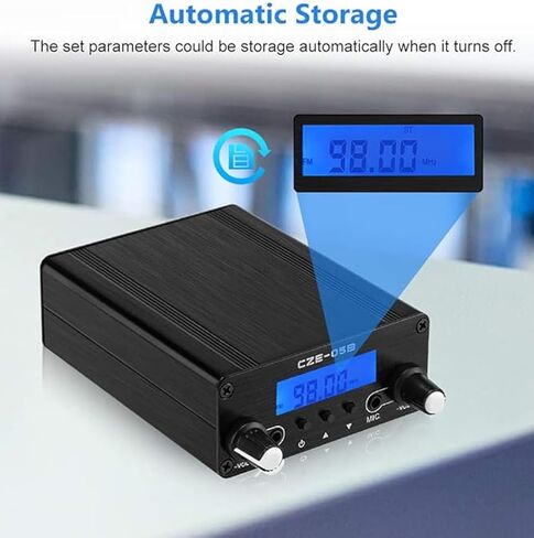 FM Transmitter for Church,FM Radio Broadcast Transmitter,Long Range FM Radio Transmitter Stereo Mini Radio Station with 3.5mm Mic Audio Jack for Drive-in Movie,Church Parking Lot,Lights Fireworks Show in Kuwait