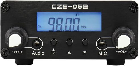 FM Transmitter for Church,FM Radio Broadcast Transmitter,Long Range FM Radio Transmitter Stereo Mini Radio Station with 3.5mm Mic Audio Jack for Drive-in Movie,Church Parking Lot,Lights Fireworks Show in Kuwait