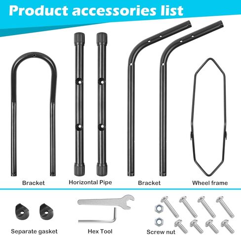 حامل أرضي للدراجة العالمية، رف تخزين داخلي للدراجات مع تصميم بسيط بقفل يعمل بالدفع، حامل لوقوف الدراجات على العجلات الأمامية والخلفية للأطفال من 16 بوصة إلى 29 بوصة، والطرق والجبال والعديد من الدراجات الأخرى in Kuwait