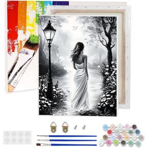 Lxmsja Red Poppies Paint by Numbers Kit for Adults, Meadow Acrylic Paint by Numbers for Adults Beginner, DIY Craft Supplies Oil Painting Kits for Home Wall Decor 12x16 inch (Framed) in Saudi Arabia