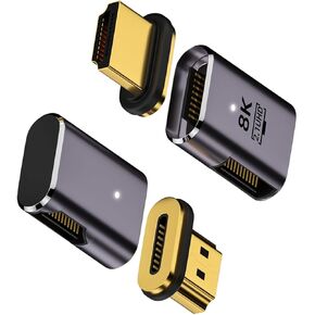 HDMI Magnetic Adapter Straight, HDMI 2.1 Female to Male Connector 8K 60Hz 4K 120Hz Output for Laptop PC Monitor TV Game Console DVD in Kuwait