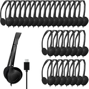 USB-C Headphones, 30-Pack, Black in Saudi Arabia