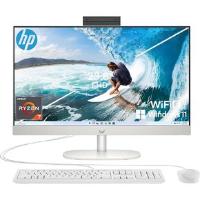 HP 2025 24 بوصة FHD الكل في واحد كمبيوتر مكتبي أداء قوي للمنزل والمكتب، AMD Ryzen 7 7730U، ذاكرة الوصول العشوائي 16 جيجابايت، 512 جيجابايت PCIe SSD، مكبرات صوت مزدوجة، حافة رفيعة، Wi-Fi 6، HDMI، بلوتوث، أبيض، Windows 11 in Kuwait