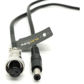 GX12 2 Pin Female Connector to DC5.5 * 2.5 Cable 1M - 10A Straight Power Cable for Aviation Audio & Industrial Applications in Kuwait