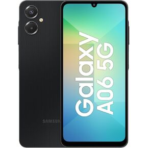 سامسونج جالاكسي A06 5G | 128 جيجابايت، 2025 | IP54 مقاوم للرذاذ، شاشة 6.7 بوصة 90 هرتز، Android 15، مصنع الطراز الدولي مفتوح للعالم، T-Mobile، Metro | حزمة شاحن سريع 20 وات، أسود in Kuwait