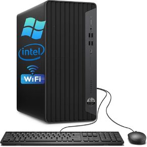 كمبيوتر HP ProDesk 600 G6 Tower Desktop Computer MT PC، Intel i5-10500، 256GB SSD، 16GB RAM، Windows 11 Pro، Wi-Fi + Bluetooth، لوحة المفاتيح والماوس، كمبيوتر Minitower المنزلي أو المكتبي (متجدد) in Kuwait