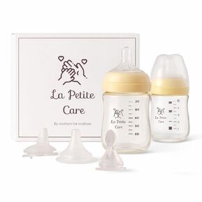 Glass Baby Bottles Anti Colic Set 2 Pack 3oz and 6oz BPA Free Heat Resistant Borosilicate Glass with 3 Silicone Nipples Wide Neck Gift Box Baby Shower Easy to Sterilize for Newborn 0-9 Months in Saudi Arabia