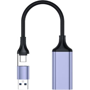 USB 3.0 Video Capture Card 4K 1080P HD Game Recording Device with USB Type C Interface for Live Streaming Gaming Aluminum Alloy in Saudi Arabia