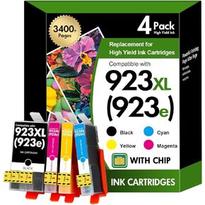 923 923XL 8130e Ink Cartridges Combo Pack with Chip: Replacement for HP 923e 923XL 923 Ink Cartridges for HP Printer OfficeJet Pro 8130e 8135e 8139e 8138e 8122e 8120 8124e 8125e 8130 8132e 8134e in Saudi Arabia