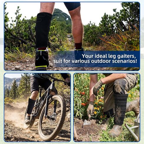 Cuffbow 2 Pairs Neoprene Leg Gaiters Guard Lower Calf Shin Leg Protection for Mountain Biking Hiking Yard Gardening Work Outdoor Activities in Saudi Arabia