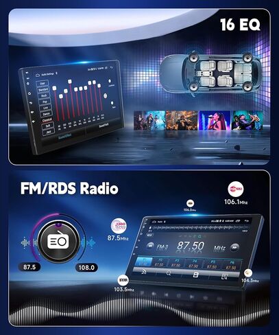 راديو HiFi 2G+64G لسيارة Toyota Corolla 2009-2013 ستيريو لاسلكي مع شاشة لمس 9 بوصة 1080 بكسل IPS، كاميرا احتياطية AHD IP69، Android Auto 5.0 بلوتوث 16EQ MirrorLink RCA GPS SWC FM/RDS راديو in Kuwait