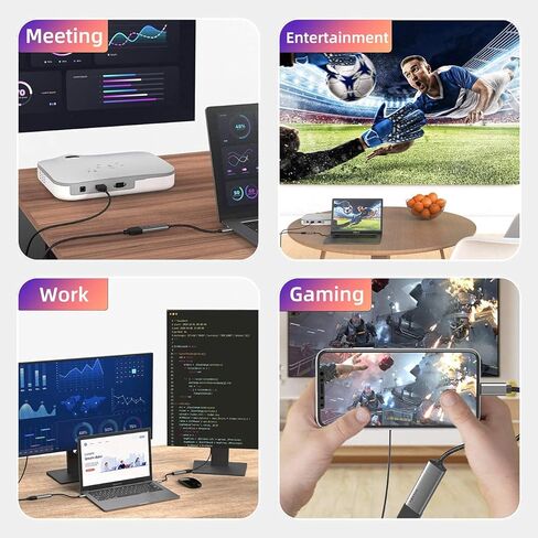 USB-C to HDMI Adapter 4K 60Hz, Thunderbolt 3 Compatible, Type-C to HDMI Converter Dongle for Laptops in Saudi Arabia