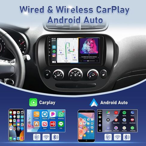 [4 Core 64G] Car Radio for Kia Soul 2014-2017 (Only for Manual A/C), 9 inch Android Touch Screen Kia Soul Stereo with Carplay/Android Auto, EQ, SWC, Bluetooth, 26 Ul Desktop Themes in Saudi Arabia