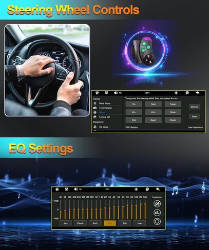 6.9 بوصة ستيريو سيارة أحادي الدين لاسلكي Apple CarPlay، شاشة لمس IPS 1280 * 480، بلوتوث السيارة 5.2، راديو FM للسيارة، أجهزة استقبال صوت السيارة، كاميرا احتياطية للرؤية الليلية، Android Auto، USB Type-c in Kuwait