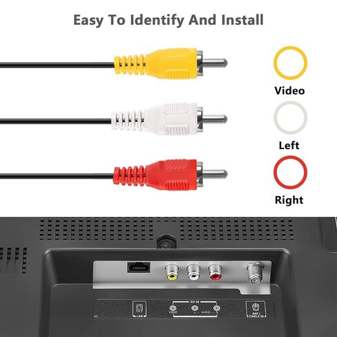Aokin N64 AV Cable, Audio Video AV Cable Cord for Nintendo 64 N64, Super Nintendo SNES, Gamecube GC, 1.8M/6FT in Saudi Arabia
