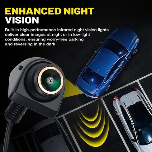 1080P 360° Rotatable Backup Camera for Cars, Trucks, RVs - IP69K Waterproof, Night Vision, 170° Wide Angle, Universal Front/Rear/Side View Camera, No Drilling Required in Saudi Arabia