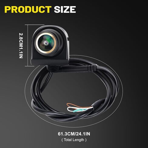 1080P 360° Rotatable Backup Camera for Cars, Trucks, RVs - IP69K Waterproof, Night Vision, 170° Wide Angle, Universal Front/Rear/Side View Camera, No Drilling Required in Saudi Arabia