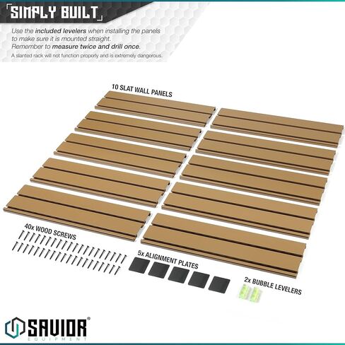 نظام رف الحائط من Savior Equipment، لوحات Slatwall من الفولاذ شديدة التحمل، وحدة تخزين مثبتة على الحائط، 5 أو 10 قطع من الأسلحة النارية المعيارية، منظم ملحقات معدات الحائط in Kuwait