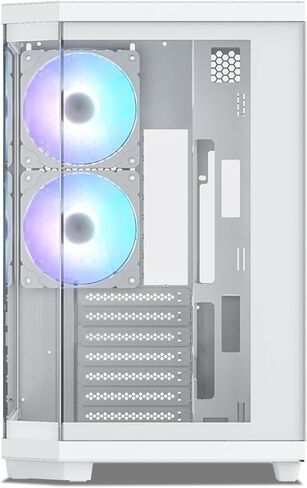 Vetroo CT3 ATX Mid-Tower Gaming Computer PC Case, Dual Chamber Panoramic Tempered Glass, Supports 360mm Radiator & 11 Fans, Up to 410mm GPU, Type-C Ready, High-Airflow for 50 Series GPUs (White) in Saudi Arabia