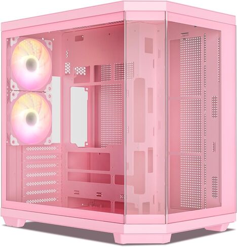 Vetroo CT3 ATX Mid-Tower Gaming Computer PC Case, Dual Chamber Panoramic Tempered Glass, Supports 360mm Radiator & 11 Fans, Up to 410mm GPU, Type-C Ready, High-Airflow for 50 Series GPUs (White) in Saudi Arabia