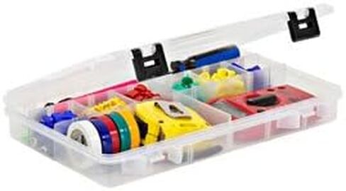 Plano ProLatch StowAway 4-27 صندوق مقصورة قابل للتعديل، 2375002، 14 بوصة عرض × 9 بوصة عمق × 1-7/8 بوصة ارتفاع، شفاف - مجموعة من 2 in Saudi Arabia