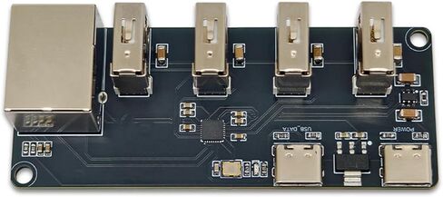 CH339F 4 Port Metal USB Ethernet Hub Adapter 4 Port 2.0 Expansion Module for Office and Home Use Metal Housing to Ethernet Adapter Hub in Saudi Arabia