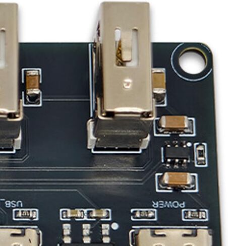 CH339F 4 Port Metal USB Ethernet Hub Adapter 4 Port 2.0 Expansion Module for Office and Home Use Metal Housing to Ethernet Adapter Hub in Saudi Arabia