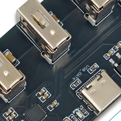 CH339F 4 Port Metal USB Ethernet Hub Adapter 4 Port 2.0 Expansion Module for Office and Home Use Metal Housing to Ethernet Adapter Hub in Saudi Arabia