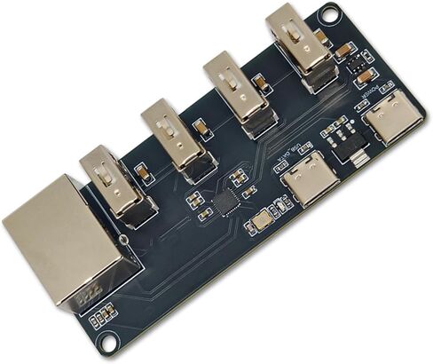 CH339F 4 Port Metal USB Ethernet Hub Adapter 4 Port 2.0 Expansion Module for Office and Home Use Metal Housing to Ethernet Adapter Hub in Saudi Arabia