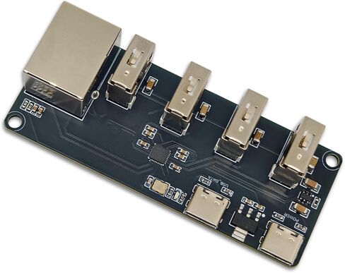 CH339F 4 Port Metal USB Ethernet Hub Adapter 4 Port 2.0 Expansion Module for Office and Home Use Metal Housing to Ethernet Adapter Hub in Saudi Arabia