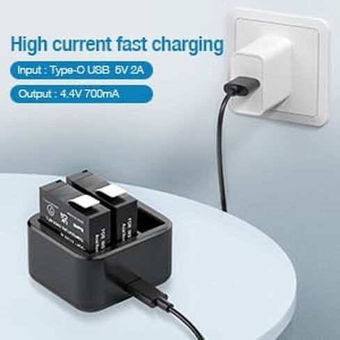 Replacement Insta360 Ace Pro Battery 2 * 1800mAh and 3-Channels Charger Station Compatible with Insta360 Ace Pro Action Camera Accessories in Kuwait