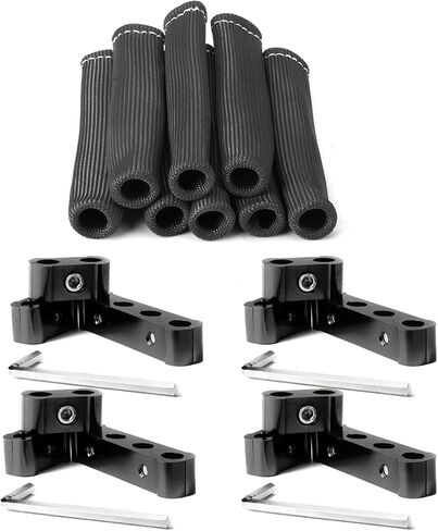 16pcs Spark Plug Wire Separator Divider Kit Holder Organizer Protector Tool for 8mm 9mm 10mm 10.5mm HEI Ls1 Ls2 Sbc Bbc 350 454 High Performance Spark Plug Wire Loom Black in Saudi Arabia