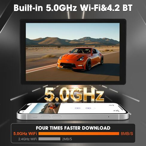 8'' Wireless Carplay Screen for Car, Portable Apple Car Play & Android Auto Car Stereo HD Touchscreen, Vertical/Horizontal Mode, Magnetic Mount, 5.0G WiFi, Voice Control & GPS Navigation in Kuwait