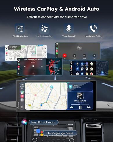 Carpuride 11.26" Carplay Screen for Car with N-etflix/YouTube Apps Upgraded Car Play & Android Auto Large Touchscreen Support OTA, WiFi, Backup Camera, GPS Navigation, Split-Screen, Dual Bluetooth in Saudi Arabia