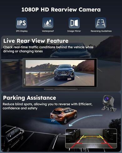 Carpuride 11.26" Carplay Screen for Car with N-etflix/YouTube Apps Upgraded Car Play & Android Auto Large Touchscreen Support OTA, WiFi, Backup Camera, GPS Navigation, Split-Screen, Dual Bluetooth in Saudi Arabia