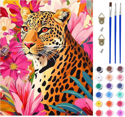 Lxmsja Cat Paint by Numbers Kit for Adults, Sunflower Acrylic Paint by Numbers for Adults Beginner, DIY Craft Supplies Oil Painting Kits for Home Wall Decor 16x20 inch (No Frame) in Saudi Arabia