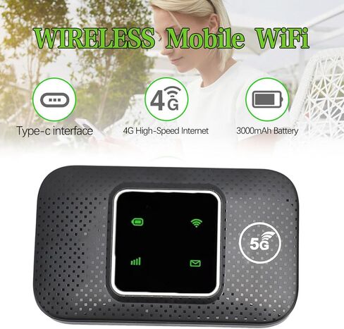 4G LTE Mobile WiFi Hotspot, SIM Card Slot 150Mbps 10 Devices 3000mAh Battery, with USB WiFi Modem, for Travel Router in Saudi Arabia