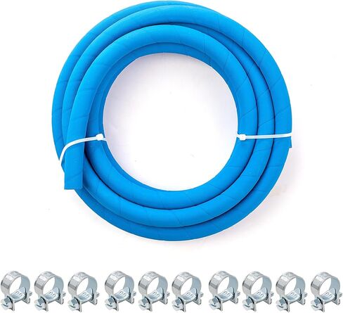 10FT Fuel Line Hose 6AN 3/8" High Pressure Hose 700PSI 9.6mm for Fuel Systems Engines Tube Hose Blue Multiple Size Options(Attached 10pcs Hose Clamp) in Saudi Arabia