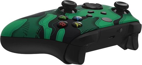 حزمة وحدة تحكم Custom Controllerzz Green Camo - تتضمن وحدة تحكم لاسلكية مخصصة باللون الأخضر لأجهزة Xbox Series X/S وXbox One والكمبيوتر الشخصي وكابل USB-C مجدول وحقيبة حماية عالمية in Kuwait